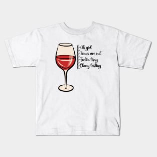 Size Chart Glass of wine Kids T-Shirt